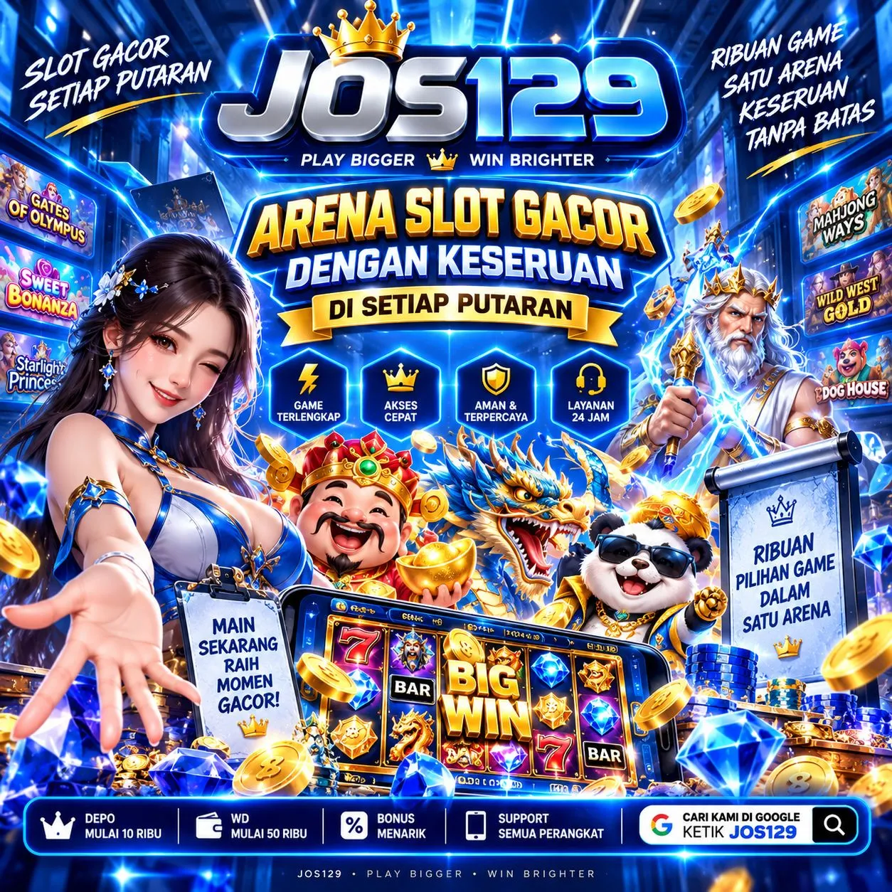 Ilustrasi arena game JOS129